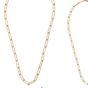 Madewell Gold Paperclip Chain Necklace